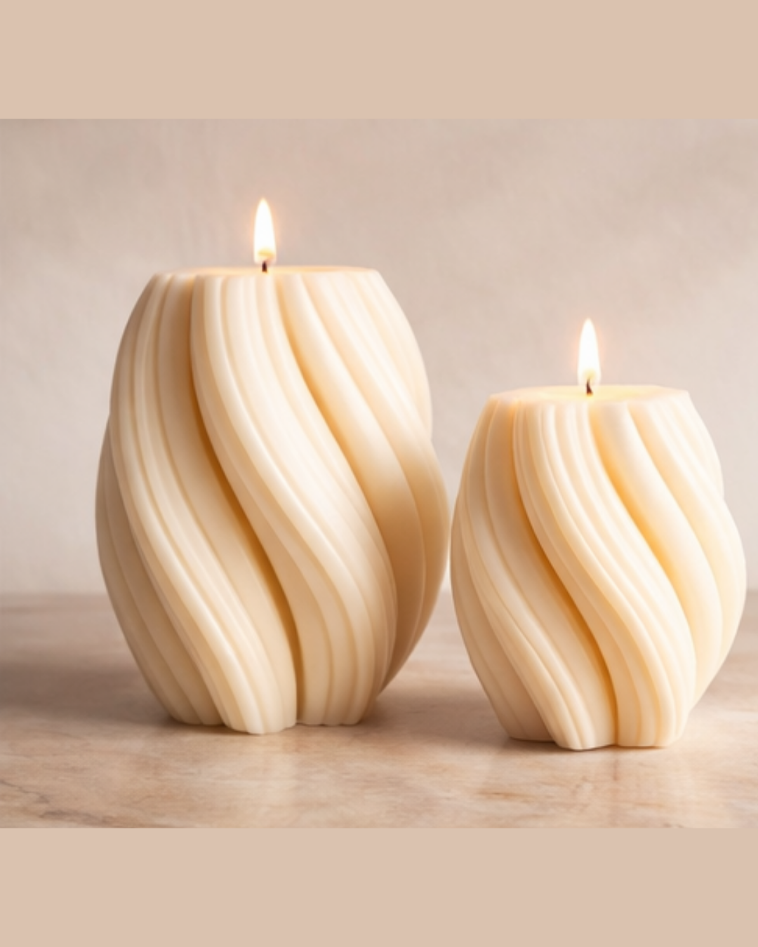 Pack de velas beige