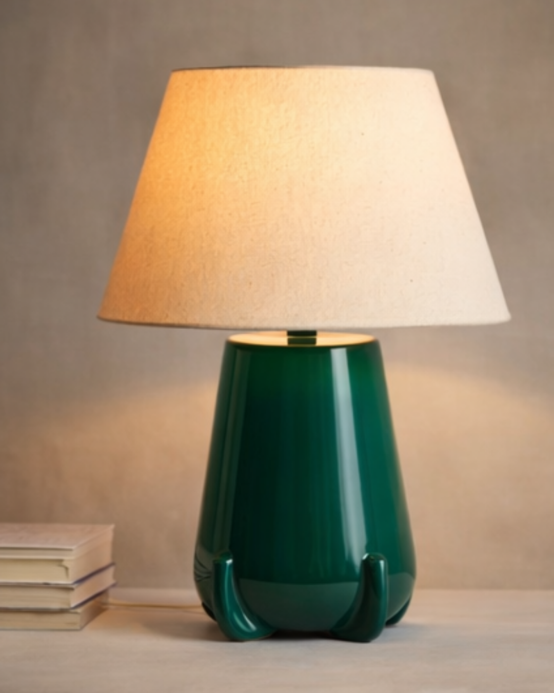 Lámpara verde encendida