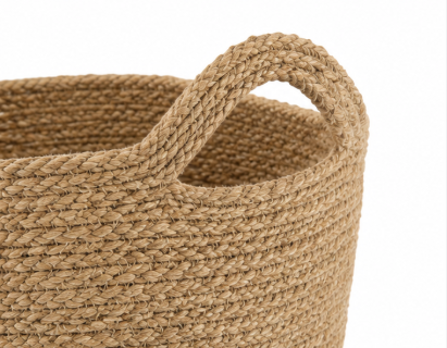 Cesta de mimbre al estilo nórdico